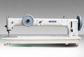 Фото GA263 Одноигольная швейная машина челночного стежка с верхним, нижним и игольным транспортером с увеличенным рукавом | Швейный магазин Текстильторг