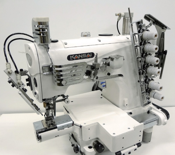 Фото Плоскошовная промышленная швейная машина с узкой цилиндрической платформой Kansai Special NС-1103 GCL-UTA голова | Швейный магазин Текстильторг