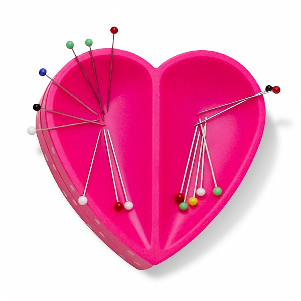 Фото Магнитная игольница "Сердце" Prym Love, розовая | Швейный магазин Текстильторг