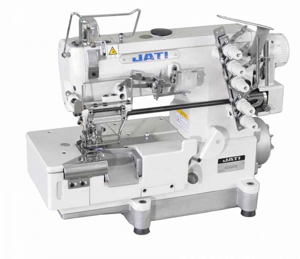 Фото Плоскошовная швейная машина с устройством для пришивания резинки JATI JT- 588-05CBх364 голова | Швейный магазин Текстильторг