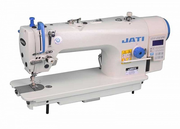 Фото Одноигольная прямострочная швейная машина с игольным продвижением и автоматическими функциями JATI JT-7903-D4 комплект | Швейный магазин Текстильторг